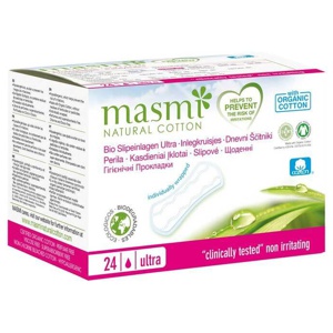 Bio Slipeinlagen Ultra 100% Bio Baumwolle Masmi, 24 St n.v. Produktbild