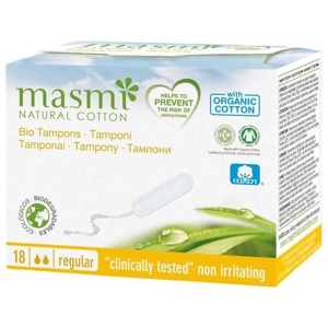Bio Tampons Classic 100% Bio Baumwolle Masmi, 18 St Tampon Produktbild