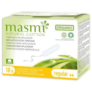 masmi Bio Tampons Classic 100% Bio-Baumwolle 18 St Tampon Produktbild