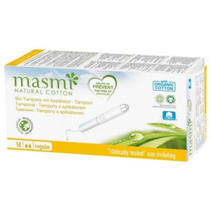 Bio Tampons Classic mit Applikator 100% Bio Baumwolle Masmi, 16 St Tampon Produktbild
