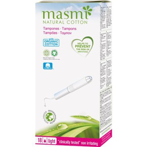 masmi Bio Tampons light mini mit Applikator 100% Baumwolle 18 St Tampon Produktbild
