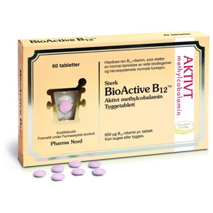 BioActive B12 600 µg 60 tyggetabletter produktbilde