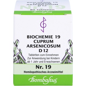BIOCHEMIE 19 Cuprum arsenicosum D 12 Tabletten Produktbild
