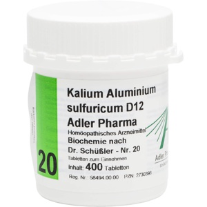BIOCHEMIE Adler 20 Kalium aluminium sulf.D 12 Tab. Produktbild