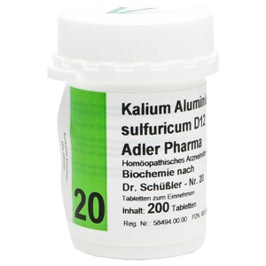 BIOCHEMIE Adler 20 Kalium aluminium sulf.D 12 Tab. Produktbild