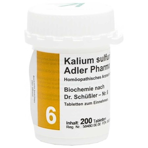 BIOCHEMIE Adler 6 Kalium sulfuricum D 6 Tabletten Produktbild