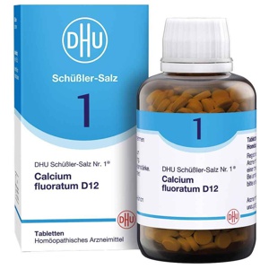 DHU Schüßler-Salz Nr. 1 Calcium fluoratum D12 Tabletten, 900 St Tabletten Produktbild