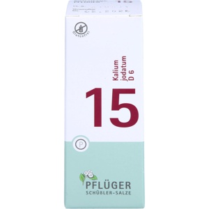 BIOCHEMIE Pflüger 15 Kalium jodatum D 6 Tabletten Produktbild