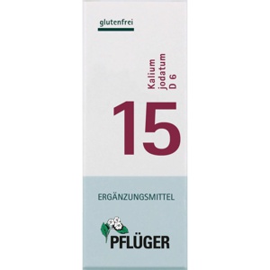 BIOCHEMIE Pflüger 15 Kalium jodatum D 6 Tabletten Produktbild