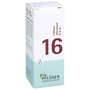 BIOCHEMIE Pflüger 16 Lithium chloratum D 6 Tropfen Produktbild
