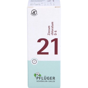 BIOCHEMIE Pflüger 21 Zincum chloratum D 6 Tabl. Produktbild