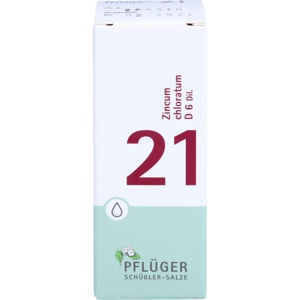 BIOCHEMIE Pflüger 21 Zincum chloratum D 6 Tropfen Produktbild
