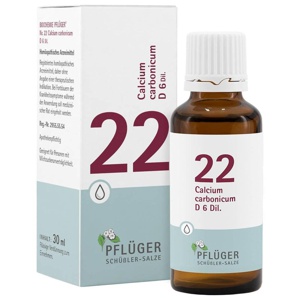 BIOCHEMIE Pflüger 22 Calcium carbonicum D 6 Tropf. Produktbild
