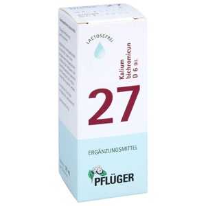 BIOCHEMIE Pflüger 27 Kalium bichromicum D 6 Tropf. Produktbild