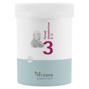 Schüßler-Salz Nr. 3 Ferrum phosphoricum D12 250 g Pulver Produktbild