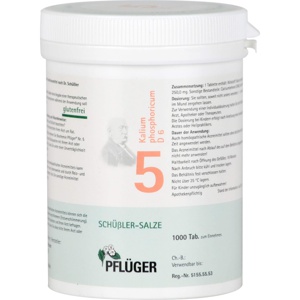 BIOCHEMIE Pflüger 5 Kalium phosphoricum D 6 Tabl. Produktbild