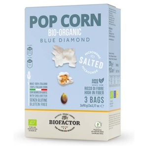 Biofactor Organic Blue Microwave Popcorn 3 x 90 g produkt bild