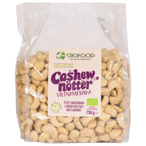 Biofood Cashewnötter 750 g produkt bild