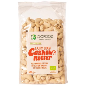 Biofood Cashewnötter Extra Goda 500 G produkt bild