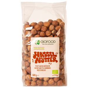 Biofood Hasselnötter 500 g produkt bild