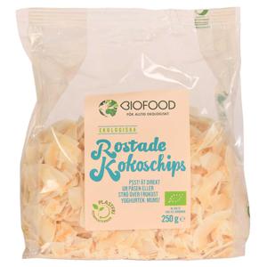 Biofood Kokoschips Rostade 250 G produkt bild