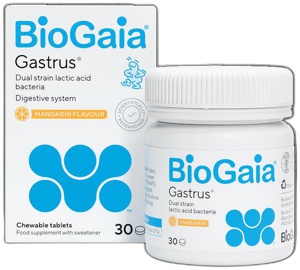BioGaia Gastrus Mandarin 30 Chewable Tablets product image