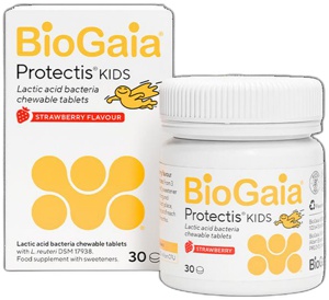 BioGaia Protectis Kids Strawberry 30 Chewable Tablets product image