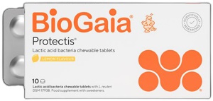 BioGaia Protectis Lemon 10 Chewable Tablets product image