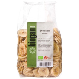 Biogan Bananchips Ø - 400 g. produktbillede