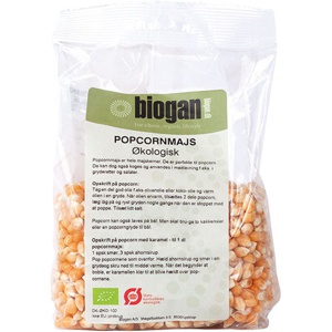 Biogan - Økologiske popcornmajs produktbillede