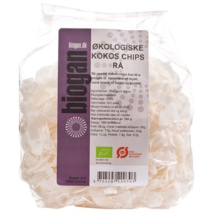Kokoschips rå Økologisk - 200 gram produktbillede