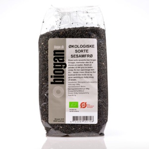 Biogan Sesamfrø Sorte Ø 500 g produktbillede