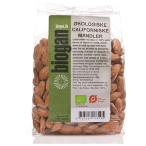 Biogan Mandler californiske Ø - 400 g produktbillede