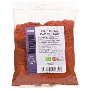 Biogan Sød Røget Paprika Økologisk   100 g produktbillede