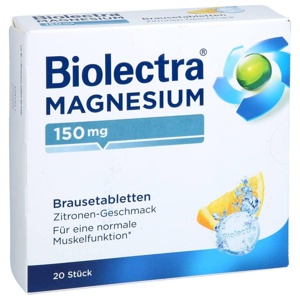 BIOLECTRA Magnesium 150 mg Zitrone Brausetabletten Produktbild