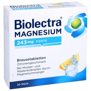 BIOLECTRA Magnesium 243 mg forte Zitrone Br.-Tabl. Produktbild