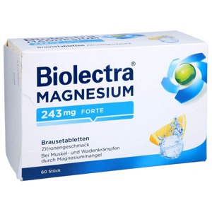 BIOLECTRA Magnesium 243 mg forte Zitrone Br.-Tabl. Produktbild