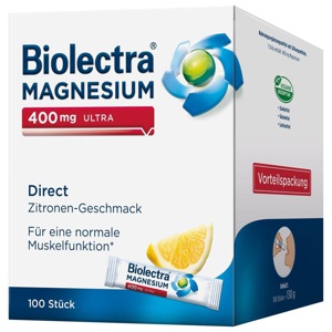 Biolectra Magnesium 400 mg ultra Direct Zitrone, 100 St Pellets Produktbild