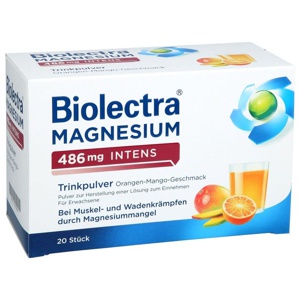 Biolectra MAGNESIUM 486 mg INTENS 20 St Pulver zur Herstellung einer Lösung zum Einnehmen Produktbild
