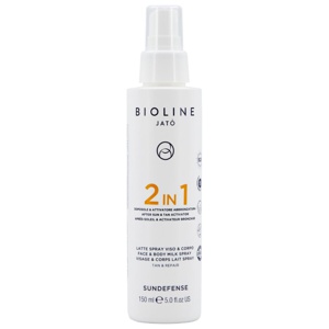 Bioline Jatò 2 IN 1 After Sun & Tan Activator Face & Body Milk Spray Tan & Repair - 150 ml produkt bild