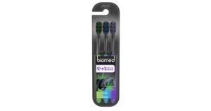 Biomed Charcoal Tandborste, 3-pack produkt bild