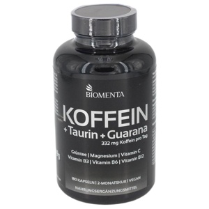 BIOMENTA Koffein+Taurin+Guarana Kapseln Produktbild