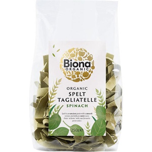 Spelt Tagliatelle Spinat pasta Øko. - 250 gram produktbillede