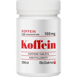 BioSalma Biosalma Koffein 100 mg 200 tabletter produkt bild