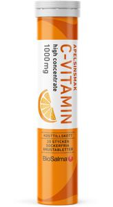 BioSalma C-vitamin 1000 mg Apelsin 20 brustabletter