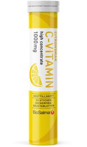 BioSalma C-vitamin 1000 mg Citron 20 brustabletter produkt bild