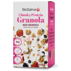 BioSalma Chunky Protein Granola Red Berries 400 g produktbillede