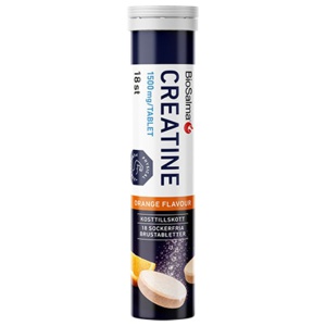 BioSalma Creatine Brusetabletter Appelsin 18 brusetabletter produktbillede