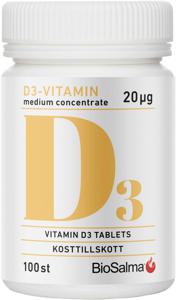 BioSalma D3 vitamin medium concentrate 20ug produkt bild