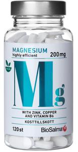 BioSalma Magnesium 200mg + Zink, Koppar & B6 120 tabletter produkt bild